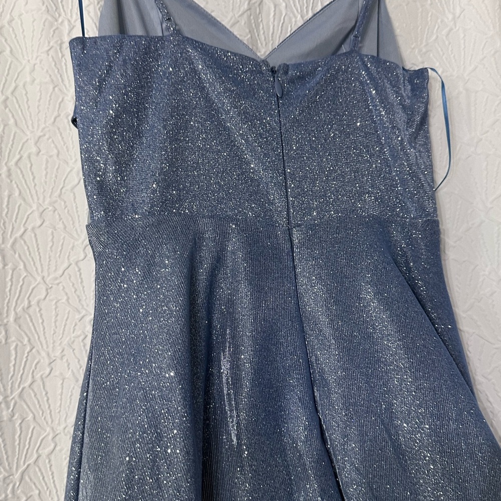 Fashion Nova Blue Bustier Prom Gown - Picture 4 of 8